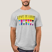 Rainbow Flag Pride Flashlights Shine A Light: Lieb T-Shirt (Vorderseite)