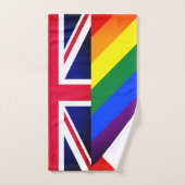 Rainbow Flag & Pride, LGBT Community/Britische Fla Badhandtuch Set (Handtuch)