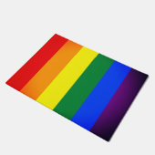 Rainbow Flag & Pride Parade House / LGBT Community Fußmatte (Schrägansicht)