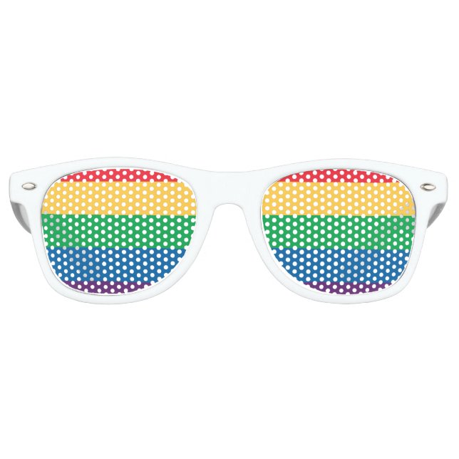 Rainbow Flag Pride Party Shades Partybrille (Vorderseite)