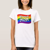 Rainbow Flag Proud Mama PFLAG stolze LGBTQ T-Shirt (Vorderseite)