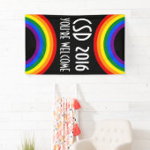 RAINBOW FLAG Ring Rahmen + Ihre Ideen Banner (Insitu)