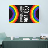RAINBOW FLAG Ring Rahmen + Ihre Ideen Banner (Messeveranstaltung)