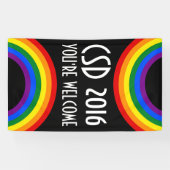 RAINBOW FLAG Ring Rahmen + Ihre Ideen Banner (Horizontal)