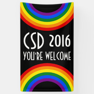 RAINBOW FLAG Ring Rahmen + Ihre Ideen Banner