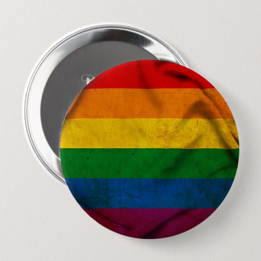 RAINBOW FLAG SQUARE LEINWAND BUTTON (Vorne & Hinten)