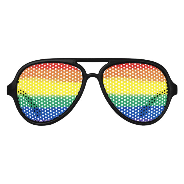 RAINBOW FLAG SQUARE ÖL PAAR PARTYBRILLE (Vorderseite)