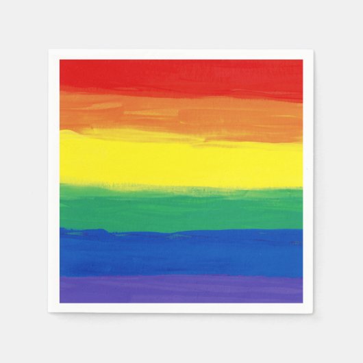 RAINBOW FLAG SQUARE ÖL PAAR SERVIETTE (Vorderseite)