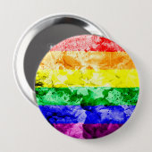 RAINBOW FLAG SQUARE WATERCOLOR BUTTON (Vorne & Hinten)