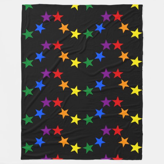 RAINBOW FLAG STARS II + Ihre Ideen Fleecedecke (Vorderseite)