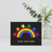 RAINBOW FLAG STARS III + Ihre Ideen Postkarte (Stehend Vorderseite)