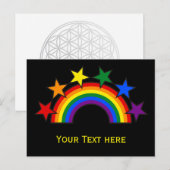 RAINBOW FLAG STARS III + Ihre Ideen Postkarte (Vorne/Hinten)