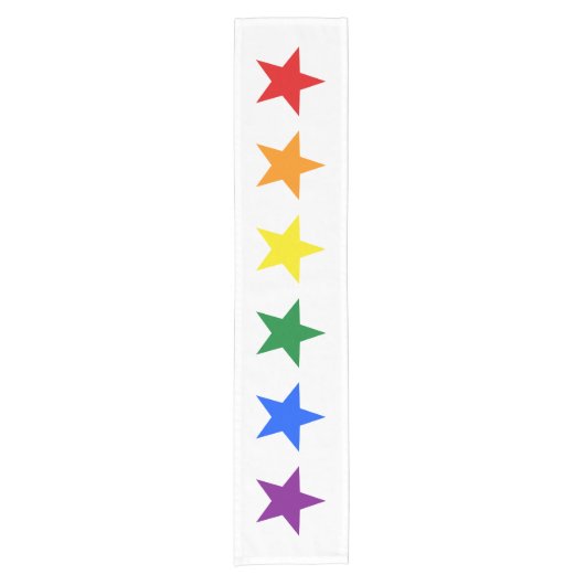 RAINBOW FLAG STARTEN + Ihre Ideen Kurzer Tischläufer (Vorderseite)