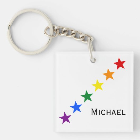 RAINBOW FLAG STARTEN + Ihre Ideen Schlüsselanhänger (Vorderseite)