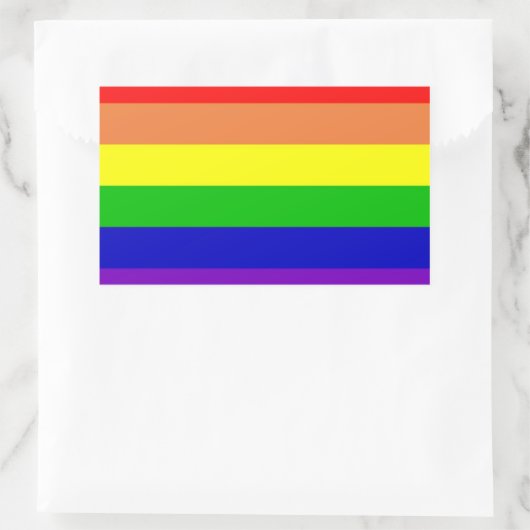 Rainbow Flag Sticker-Set Rechteckiger Aufkleber (Tasche)