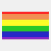 Rainbow Flag Sticker-Set Rechteckiger Aufkleber (Vorderseite)
