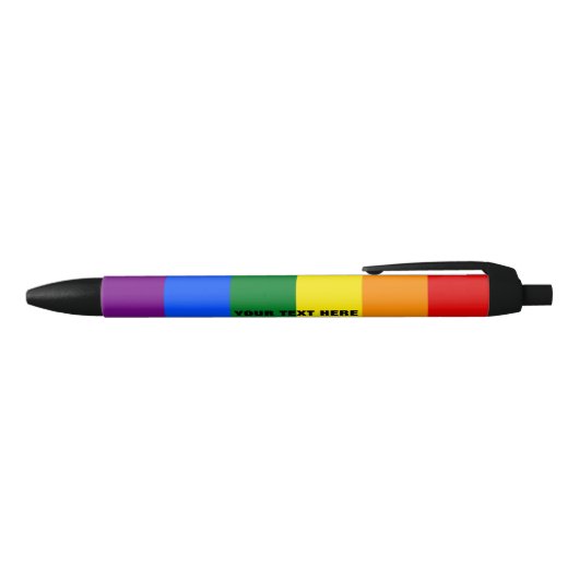 Rainbow-Flag-Stift mit benutzerdefiniertem Text Kugelschreiber (Oberseite)