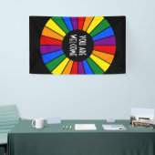 RAINBOW-FLAG-Strahlen-Taste + Ihre Ideen Banner (Messeveranstaltung)