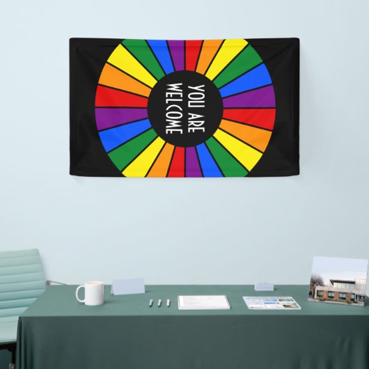 RAINBOW-FLAG-Strahlen-Taste + Ihre Ideen Banner (Messeveranstaltung)