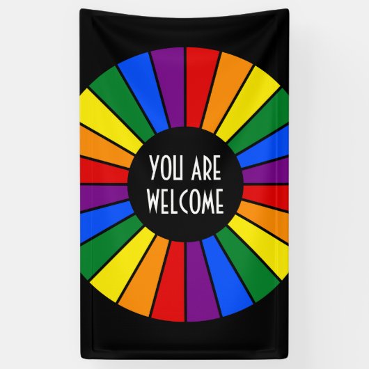 RAINBOW-FLAG-Strahlen-Taste + Ihre Ideen Banner (Vertikal)