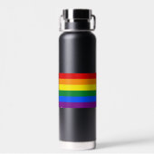 RAINBOW FLAG - STREIFEN - LGBT-Farben Trinkflasche (Rückseite)
