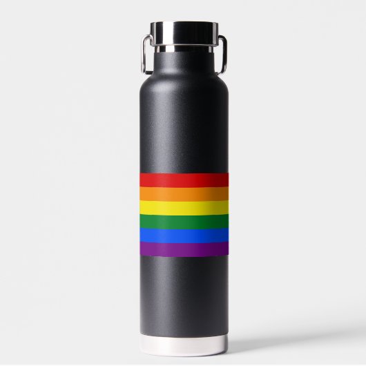 RAINBOW FLAG - STREIFEN - LGBT-Farben Trinkflasche (Vorne)