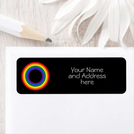 RAINBOW FLAG - STREIFEN - LGBT farbig Rings (Insitu)