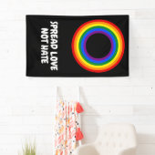 RAINBOW FLAG - STREIFEN - LGBT farbig Rings Banner (Insitu)