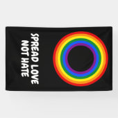 RAINBOW FLAG - STREIFEN - LGBT farbig Rings Banner (Horizontal)