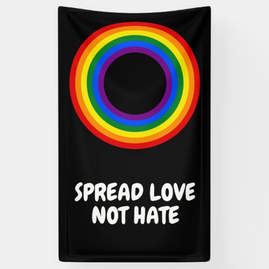 RAINBOW FLAG - STREIFEN - LGBT farbig Rings Banner (Vertikal)