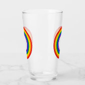 RAINBOW FLAG - STREIFEN - LGBT farbig Rings Glas (Links)