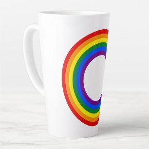 RAINBOW FLAG - STREIFEN - LGBT farbig Rings Milchtasse