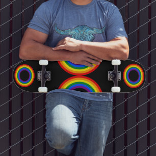 RAINBOW FLAG - STREIFEN - LGBT farbig Rings Skateboard