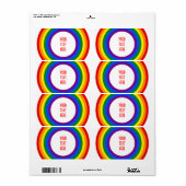 RAINBOW FLAG-TASTE + Ihr Zeichen oder Text (Vorne)