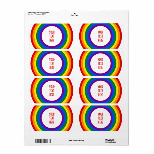 RAINBOW FLAG-TASTE + Ihr Zeichen oder Text (Vorne)