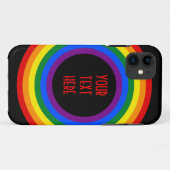 RAINBOW FLAG-TASTE + Ihr Zeichen oder Text Case-Mate iPhone Hülle (Rückseite (Horizontal))