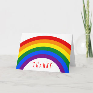 RAINBOW FLAG-TASTE + Ihr Zeichen oder Text Dankeskarte
