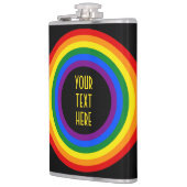 RAINBOW FLAG-TASTE + Ihr Zeichen oder Text Flachmann (Links)