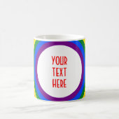 RAINBOW FLAG-TASTE + Ihr Zeichen oder Text Kaffeetasse (Mittel)