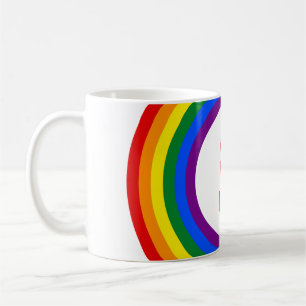 RAINBOW FLAG-TASTE + Ihr Zeichen oder Text Kaffeetasse