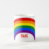 RAINBOW FLAG-TASTE + Ihr Zeichen oder Text Kaffeetasse (Mittel)