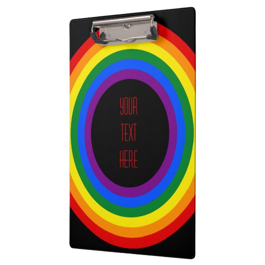RAINBOW FLAG-TASTE + Ihr Zeichen oder Text Klemmbrett (Links)