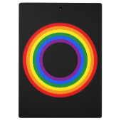 RAINBOW FLAG-TASTE + Ihr Zeichen oder Text Klemmbrett (Rückseite)