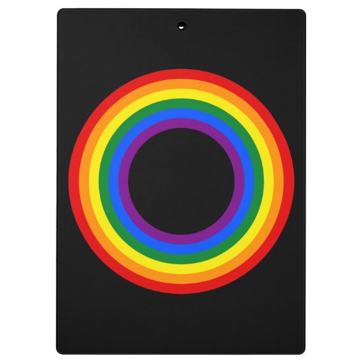 RAINBOW FLAG-TASTE + Ihr Zeichen oder Text Klemmbrett (Rückseite)