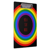 RAINBOW FLAG-TASTE + Ihr Zeichen oder Text Klemmbrett (Rechts)