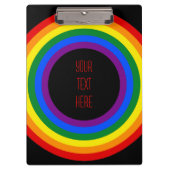 RAINBOW FLAG-TASTE + Ihr Zeichen oder Text Klemmbrett (Vorderseite)
