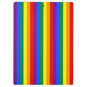 RAINBOW FLAG-TASTE + Ihr Zeichen oder Text Klemmbrett (Rückseite)