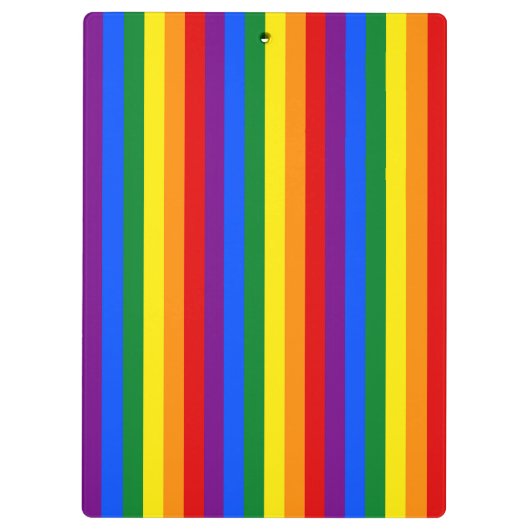RAINBOW FLAG-TASTE + Ihr Zeichen oder Text Klemmbrett (Rückseite)