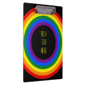 RAINBOW FLAG-TASTE + Ihr Zeichen oder Text Klemmbrett (Rechts)