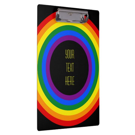 RAINBOW FLAG-TASTE + Ihr Zeichen oder Text Klemmbrett (Rechts)